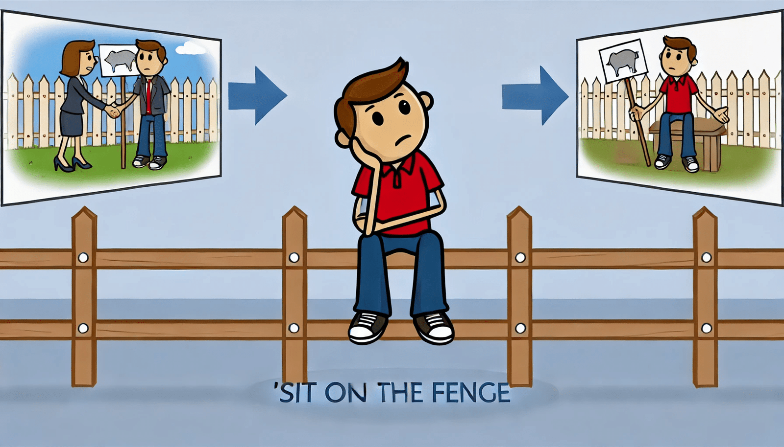 sit on the fence ne demek - ingilizcee.com yazı içi görseli