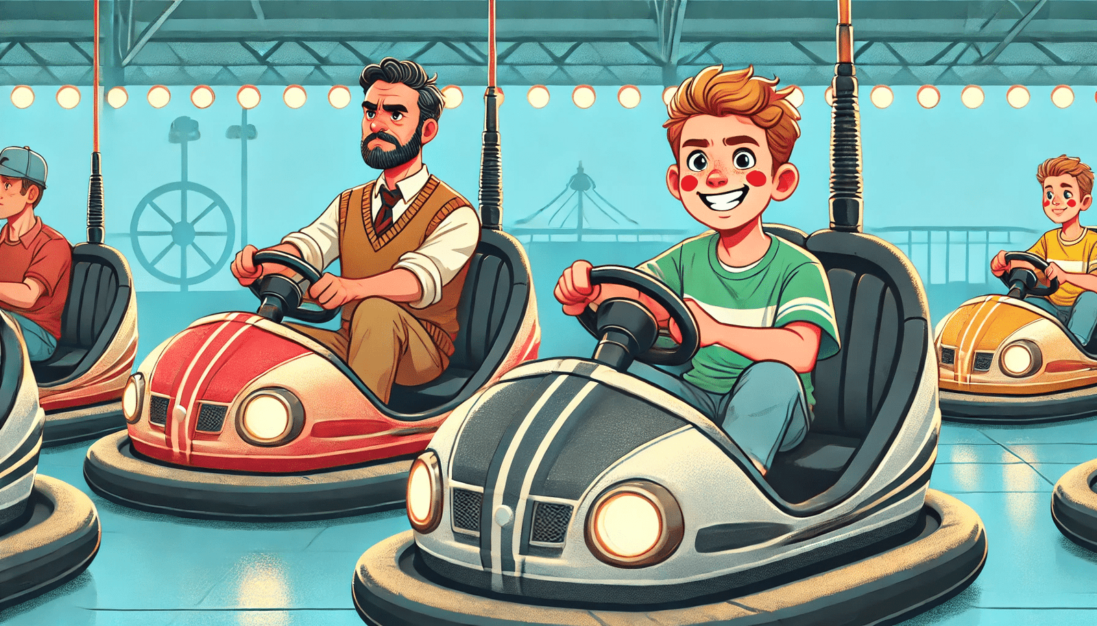 🎡 A Fun Day: Alex and His Dad at the Amusement Park 3 - İngilizce A1 Hikayeler