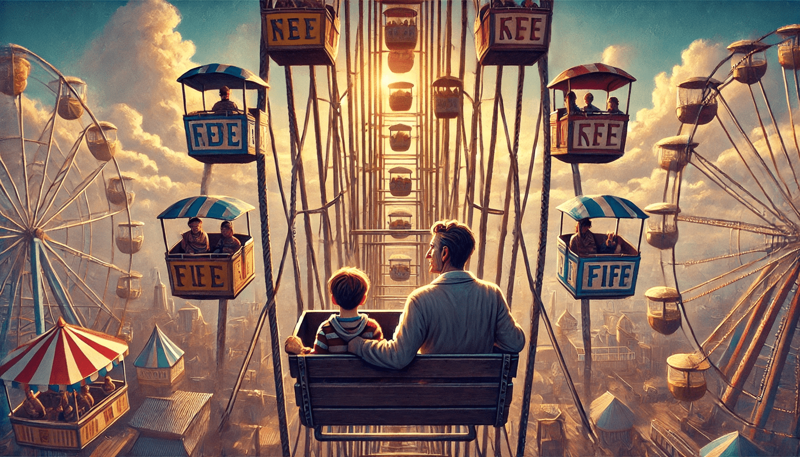 🎡 A Fun Day: Alex and His Dad at the Amusement Park 4 - İngilizce A1 Hikayeler